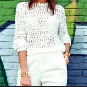 White lace Guipure top